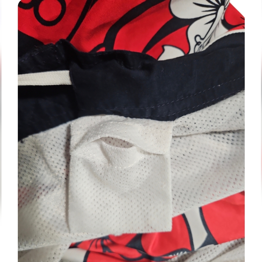 Red Floral Swim Shorts Surf Gear STIG M 4th of July Pre-owned Circular Fashion - Picture 11 of 17